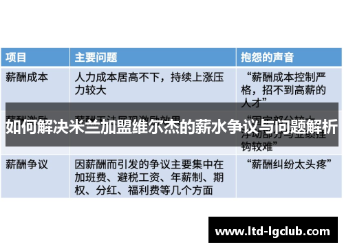 如何解决米兰加盟维尔杰的薪水争议与问题解析